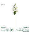 GloboStar® Artificial Garden WHITE LILY BRANCH 21312 Τεχνητό Διακοσμητικό Κλαδί Λευκό Κρίνο Y95cm
